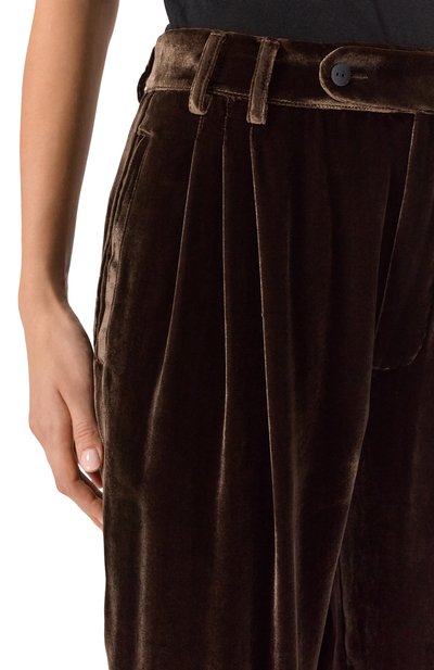Бархатные брюки ANDREA YA'AQOV коричневого цвета по цене 79950 руб., арт. 25WVEL24/SILK VISC0SE, фото 5 Бархатные брюки ANDREA YA'AQOV, арт. 25WVEL24/SILK VISC0SE, фото 5