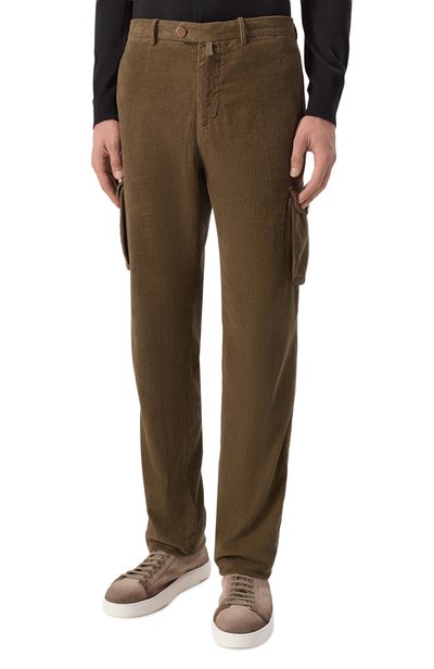 Вельветовые брюки-карго KITON хаки цвета по цене 159500 руб., арт. UFPPCAK0107L, фото 3 Вельветовые брюки-карго KITON, арт. UFPPCAK0107L, фото 3