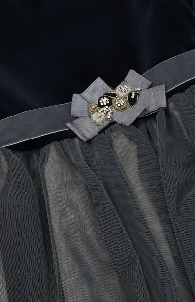 Многослойное платье с поясом на завышенной талии и бантом с декором CAF, арт. 315-VL/6A-8A, фото 3