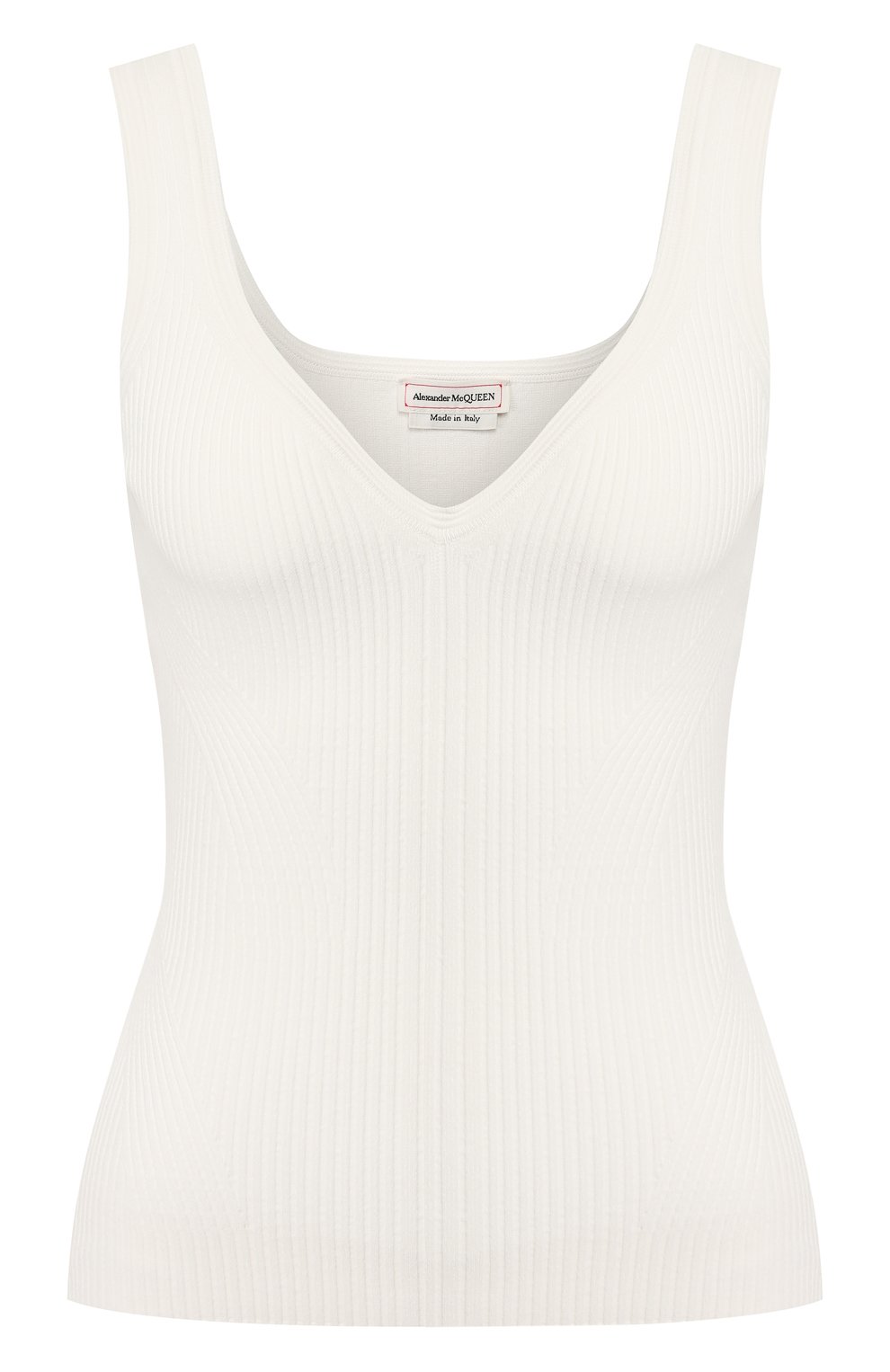 Топ из вискозы ALEXANDER MCQUEEN белого цвета по цене 94950 руб., арт. 610737/Q1AML, фото 1 Топ из вискозы ALEXANDER MCQUEEN, арт. 610737/Q1AML, фото 1