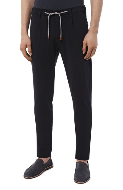 Хлопковые брюки ELEVENTY PLATINUM темно-синего цвета по цене 44900 руб., арт. G75PANB21 TET0G022, фото 3 Хлопковые брюки ELEVENTY PLATINUM, арт. G75PANB21 TET0G022, фото 3