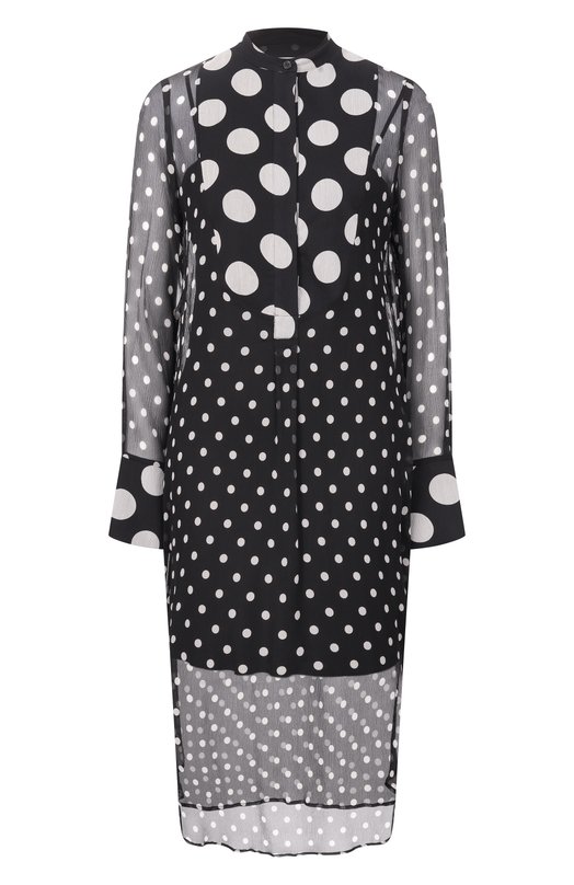 Шелковое платье Nina Ricci 26PCR0049/SE1409 Чёрно-белый 26PCR0049/SE1409