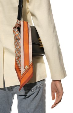 Женский шелковый шарф-бандо BURBERRY оранжевого цвета, арт. 8042065 | Фото 3 (Материал: Шелк, Текстиль; Принт: С принтом; Нос: Не проставлено; Материал сплава: Проставлено; Региональные ограничения белый список (Axapta Mercury): Не проставлено)