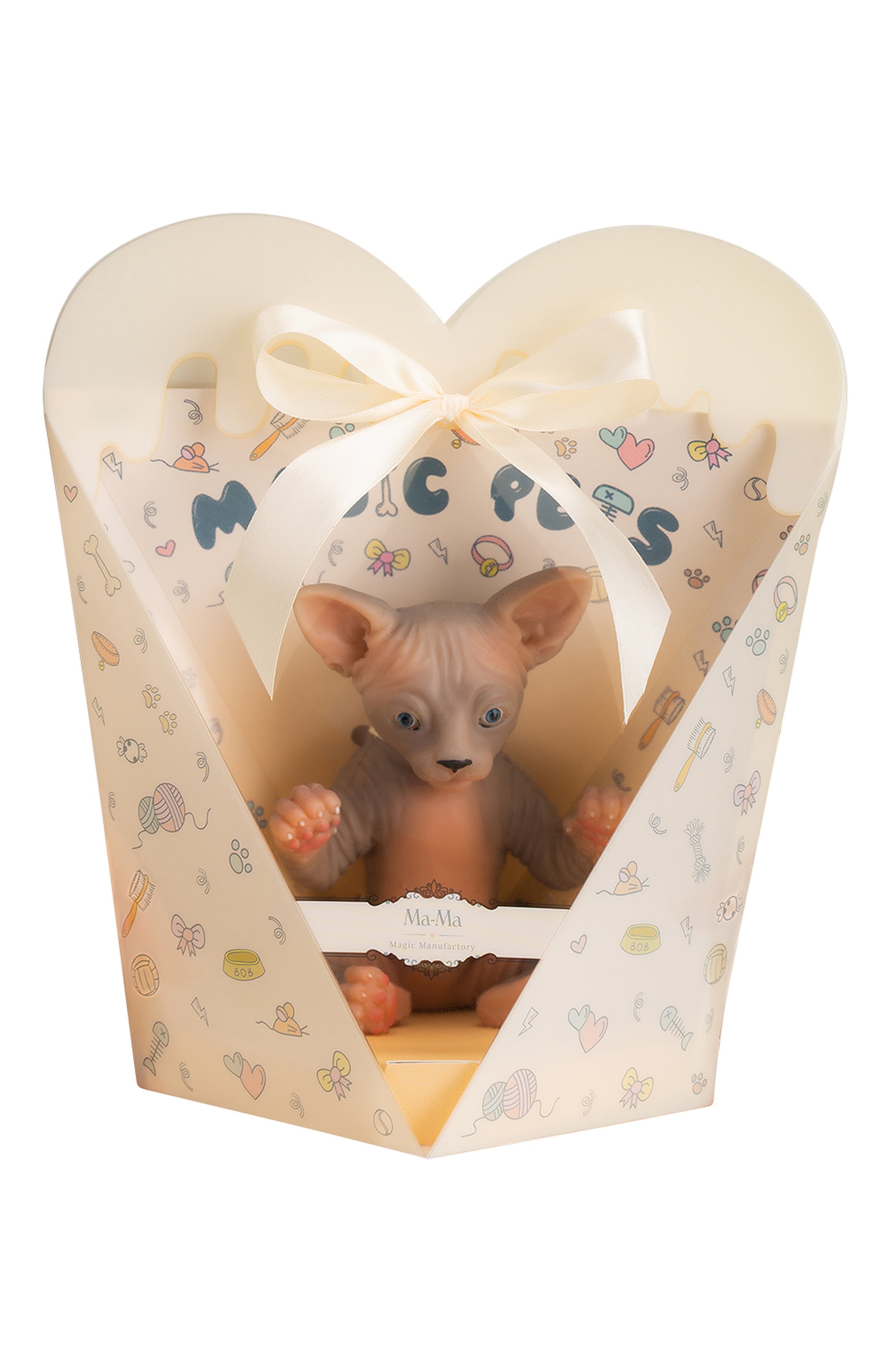 Игрушка котенок сфинкс magic pets MAGIC MANUFACTORY серого цвета по цене 8600 руб., арт. SPMP-0001, фото 1 Игрушка котенок сфинкс magic pets MAGIC MANUFACTORY, арт. SPMP-0001, фото 1