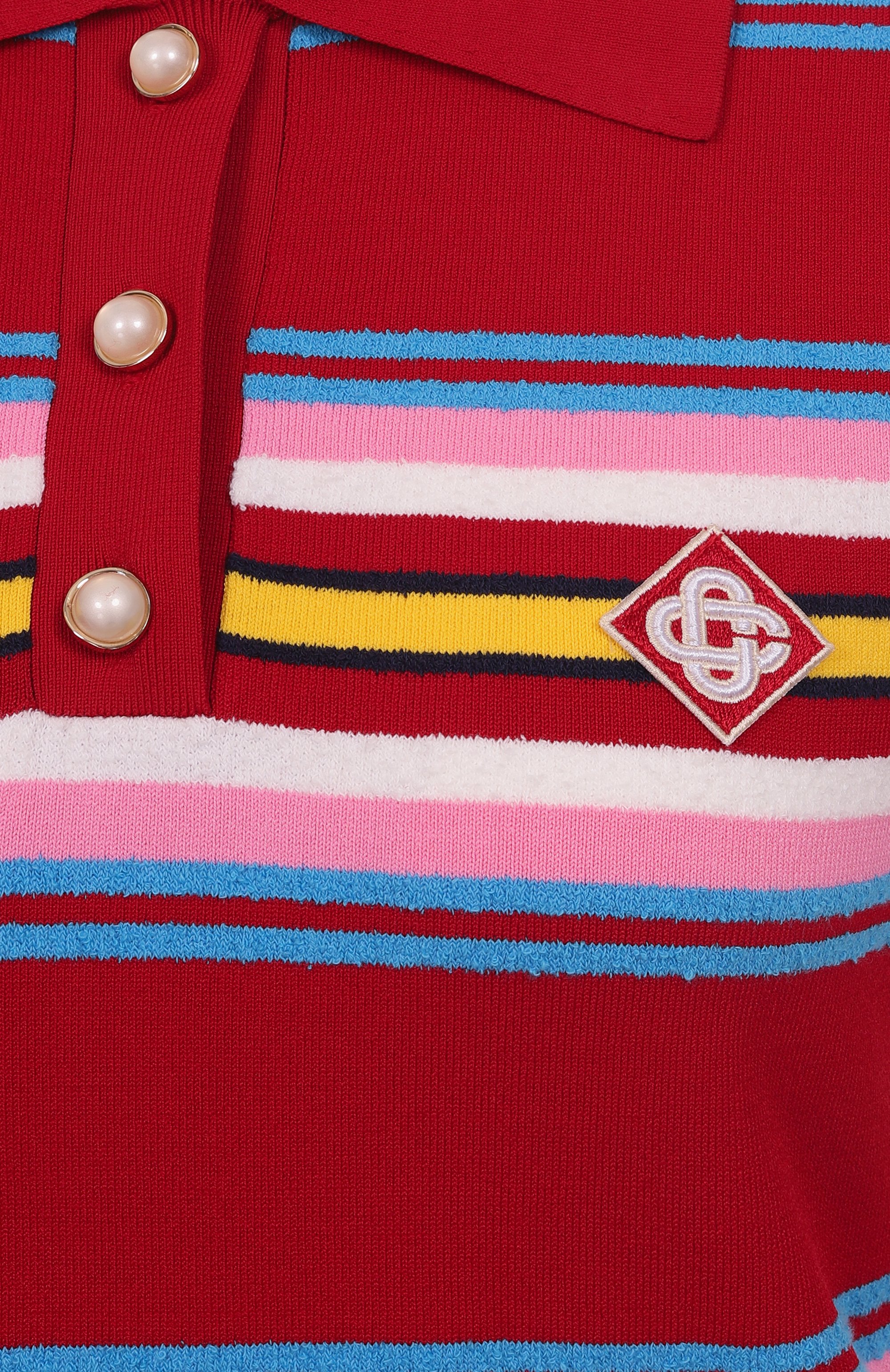 Поло из вискозы и хлопка CASABLANCA, арт. WS25-KW-946-01, фото 6