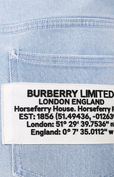 Джинсы BURBERRY голубого цвета по цене 66900 руб., арт. 8027448, фото 5 Джинсы BURBERRY, арт. 8027448, фото 5