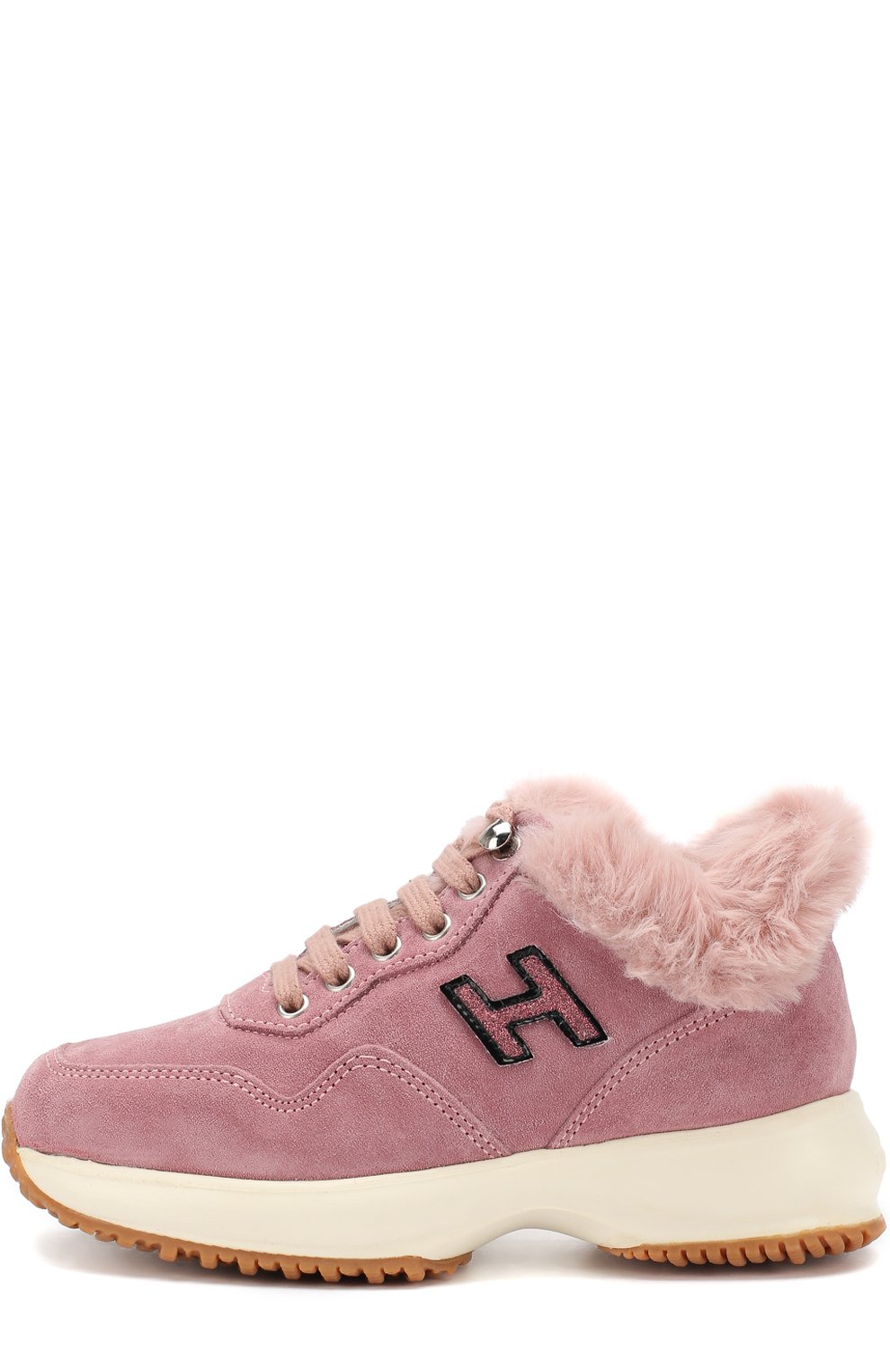 Замшевые кроссовки с меховой отделкой HOGAN, арт. HXC00N0J790JSD, фото 2