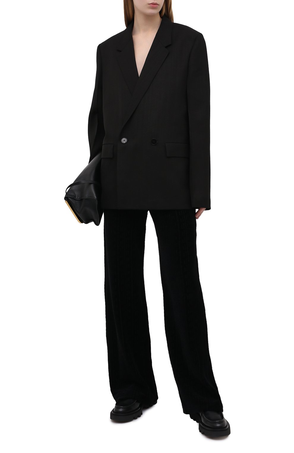 Хлопковые брюки BALMAIN черного цвета по цене 94750 руб., арт. VF20B010/B090, фото 2 Хлопковые брюки BALMAIN, арт. VF20B010/B090, фото 2