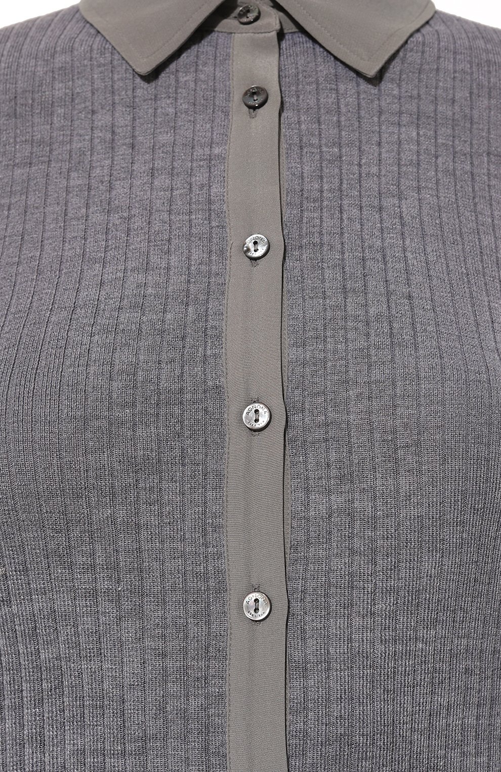 Кардиган из кашемира и шерсти AGNONA серого цвета по цене 168500 руб., арт. KD08018E/1V180LE, фото 5 Кардиган из кашемира и шерсти AGNONA, арт. KD08018E/1V180LE, фото 5