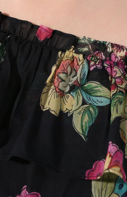 Платье из смеси хлопка и шелка REDVALENTINO Чёрный, фото 5