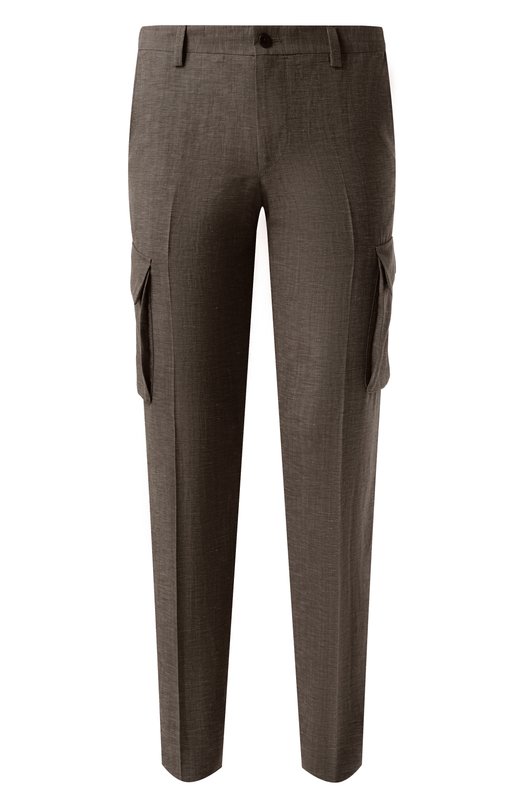 фото Брюки-карго из шерсти и льна corneliani