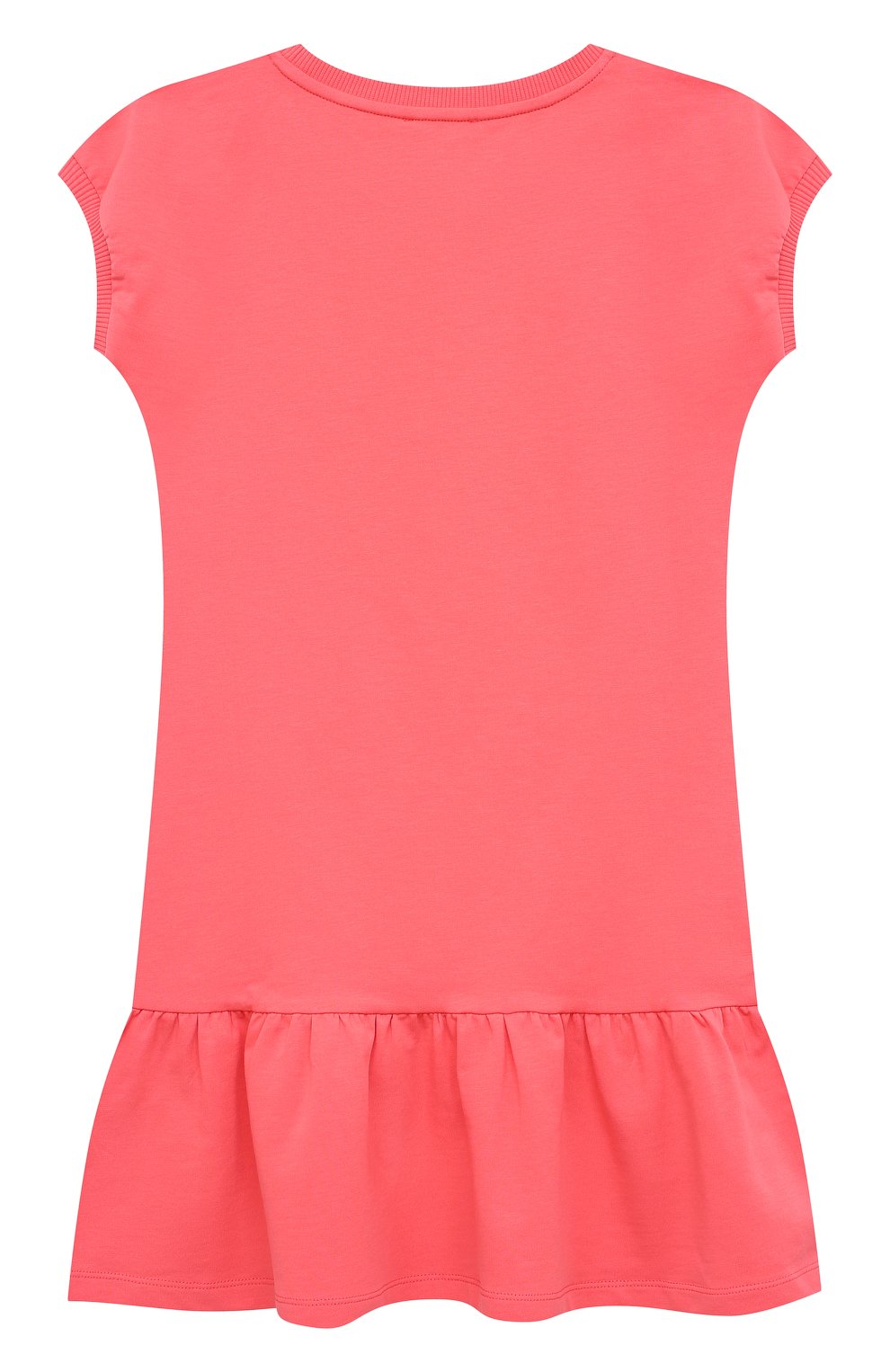 Хлопковое платье MOSCHINO кораллового цвета по цене 10800 руб., арт. HCV07E/LDA13/10A-14A, фото 2 Хлопковое платье MOSCHINO, арт. HCV07E/LDA13/10A-14A, фото 2