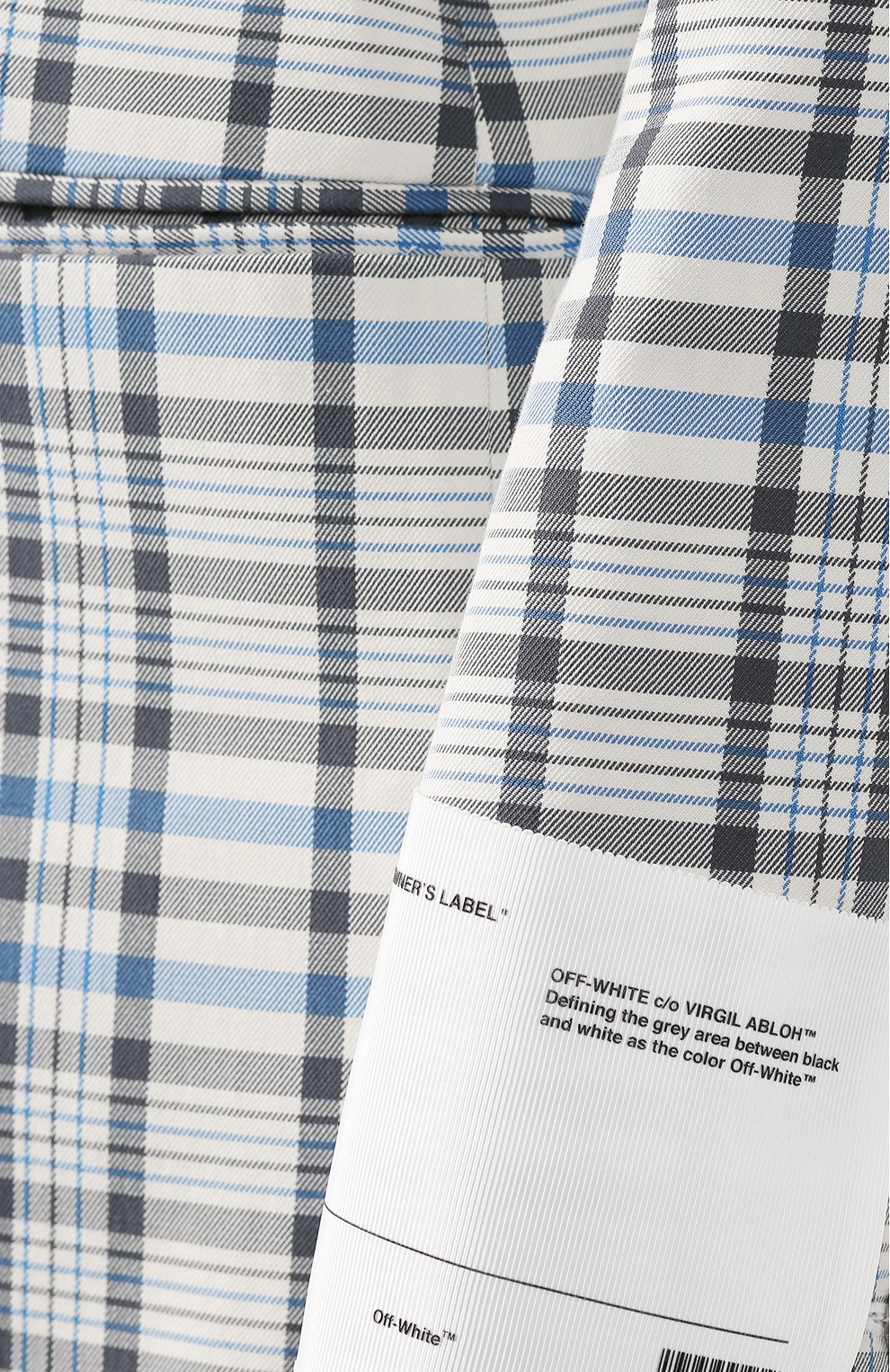 Хлопковый жакет OFF-WHITE серого цвета по цене 131500 руб., арт. 0WEF029S19D700449900, фото 5 Хлопковый жакет OFF-WHITE, арт. 0WEF029S19D700449900, фото 5