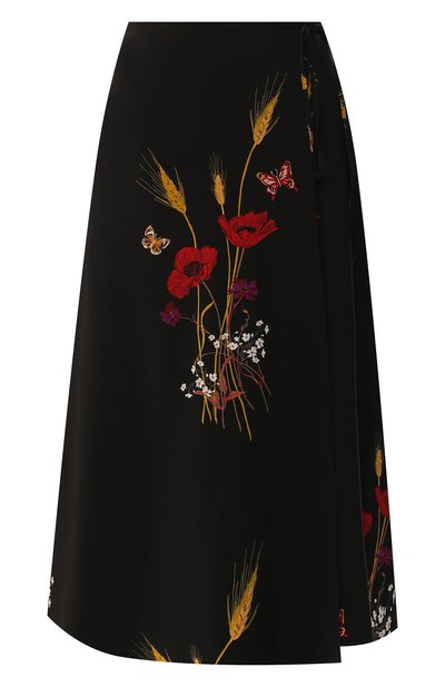 Женская шелковая юбка VALENTINO, арт. RB3RA4F04FP