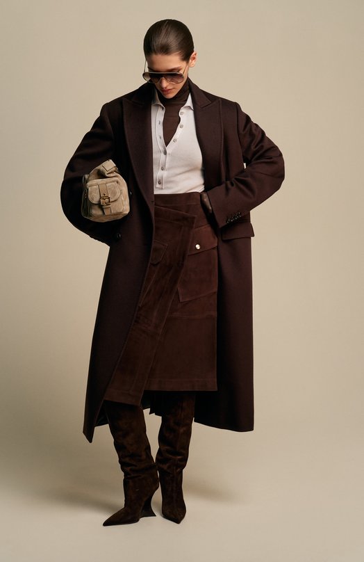 Замшевая юбка Co 3051AGS-PF25 Коричневый  3051AGS-PF25 Фото 6