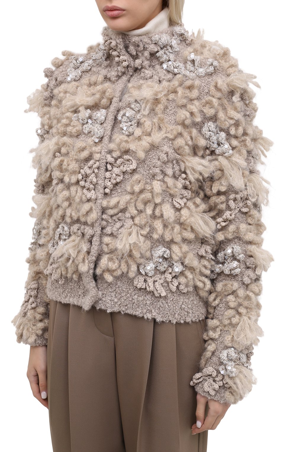 Кардиган из шерсти и кашемира BRUNELLO CUCINELLI, арт. M47601706, фото 4