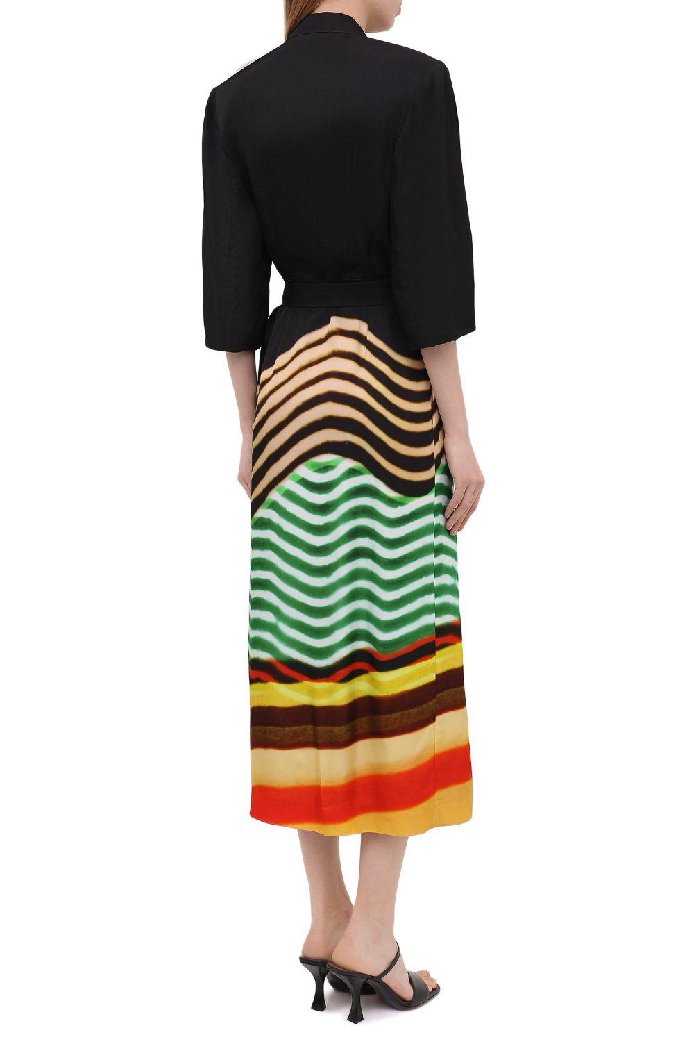 Платье из вискозы DRIES VAN NOTEN зеленого цвета по цене 143500 руб., арт. 211-11096-2092, фото 4 Платье из вискозы DRIES VAN NOTEN, арт. 211-11096-2092, фото 4