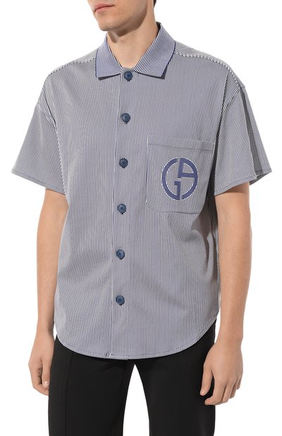 Хлопковая рубашка GIORGIO ARMANI, арт. 6RSC50/SJBPZ, фото 3