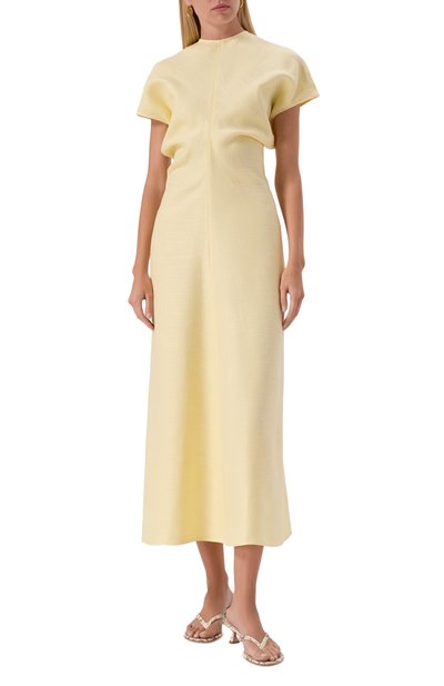 Платье из вискозы и льна TOTEME, арт. 253-WRD1103-FB0461, фото 3