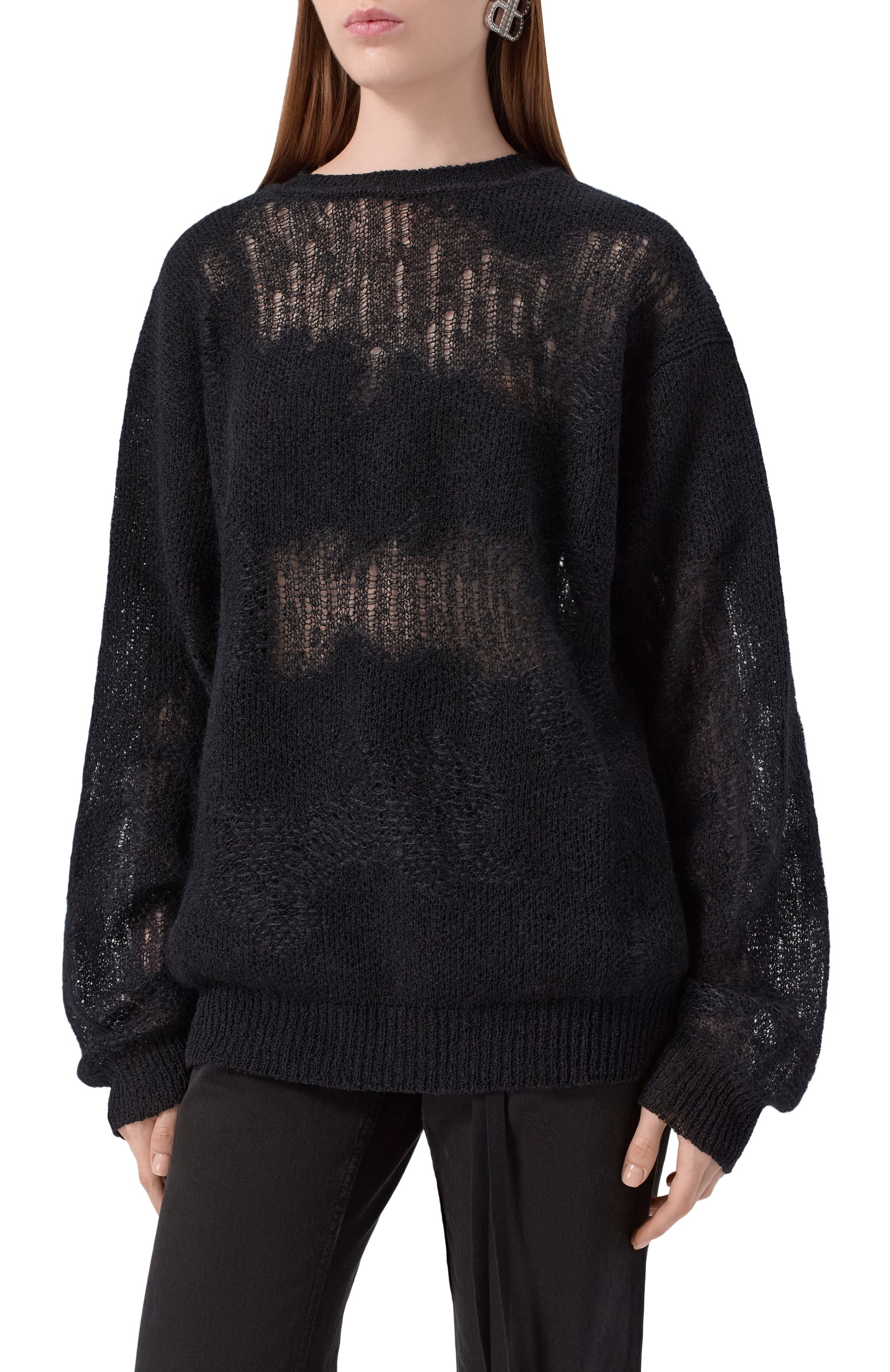 Свитер из шерсти и шелка ANN DEMEULEMEESTER, арт. B0013196/KN070, фото 3