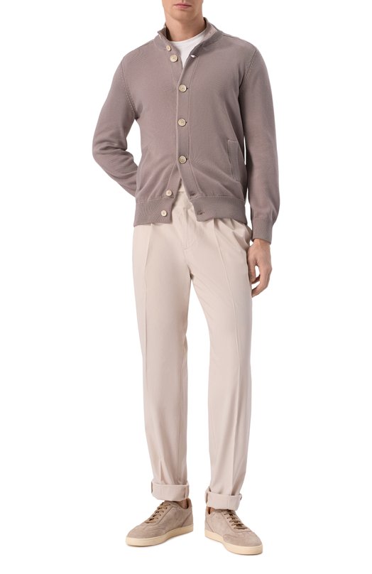 Хлопковый кардиган Brunello Cucinelli M28707006 Бежевый  M28707006 Фото 2