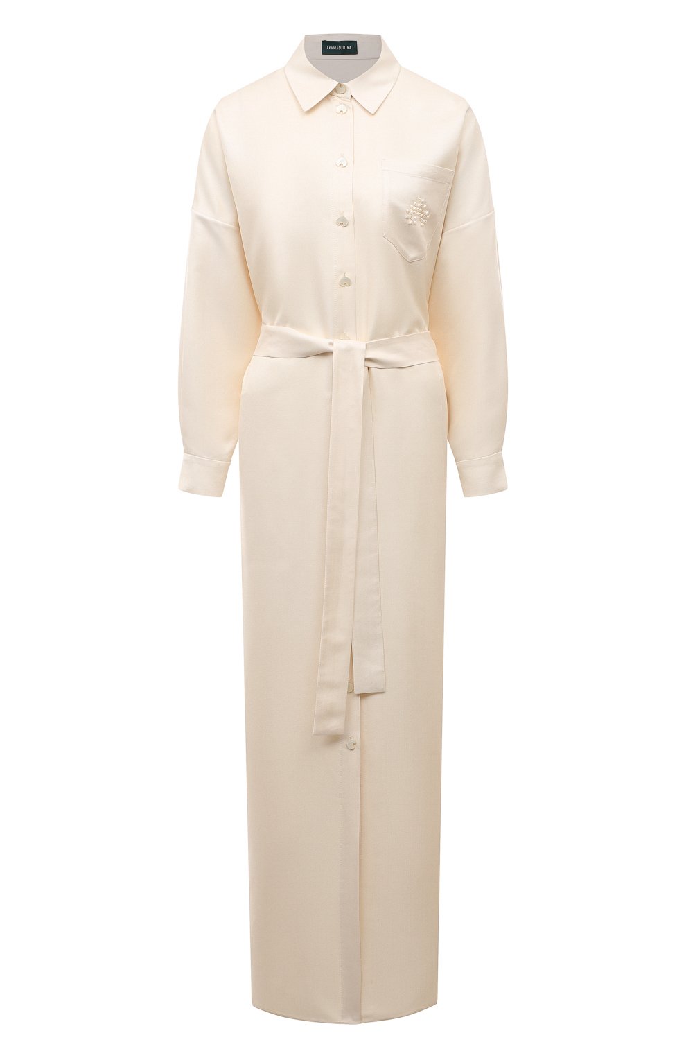 Шелковое платье AKHMADULLINA кремового цвета по цене 80000 руб., арт. 1123.5D106/S001, фото 1 Шелковое платье AKHMADULLINA, арт. 1123.5D106/S001, фото 1