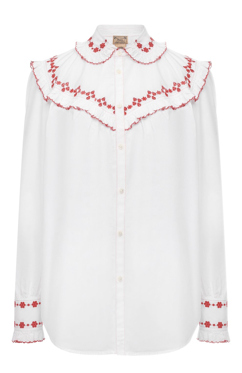 Хлопковая рубашка POLO RALPH LAUREN белого цвета по цене 18900 руб., арт. 211843061, фото 1 Хлопковая рубашка POLO RALPH LAUREN, арт. 211843061, фото 1