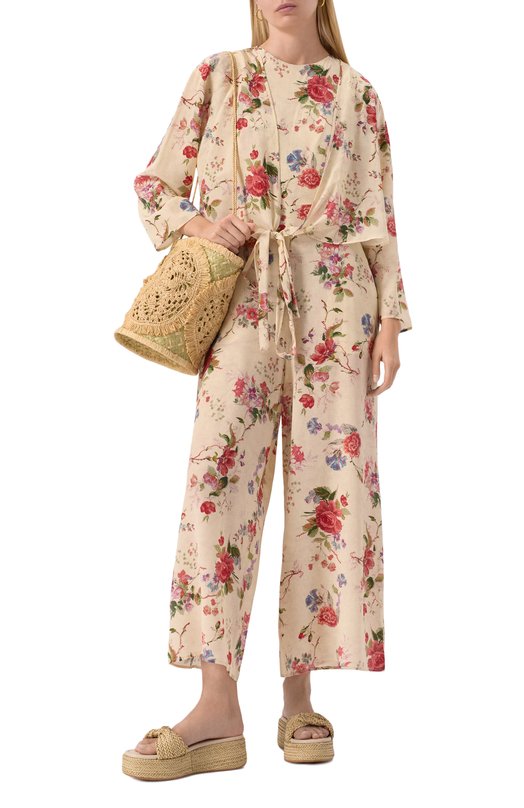 Шелковый комбинезон Weekend Max Mara RAGUSA Бежевый  RAGUSA Фото 2