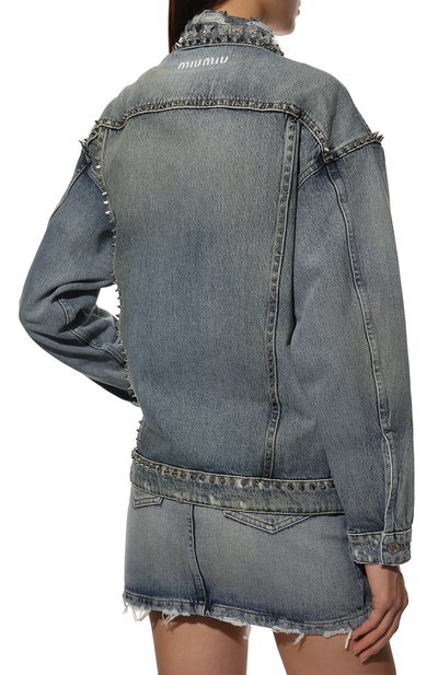 Джинсовая куртка MIU MIU, арт. GWB132-1ZV6-F0013, фото 4