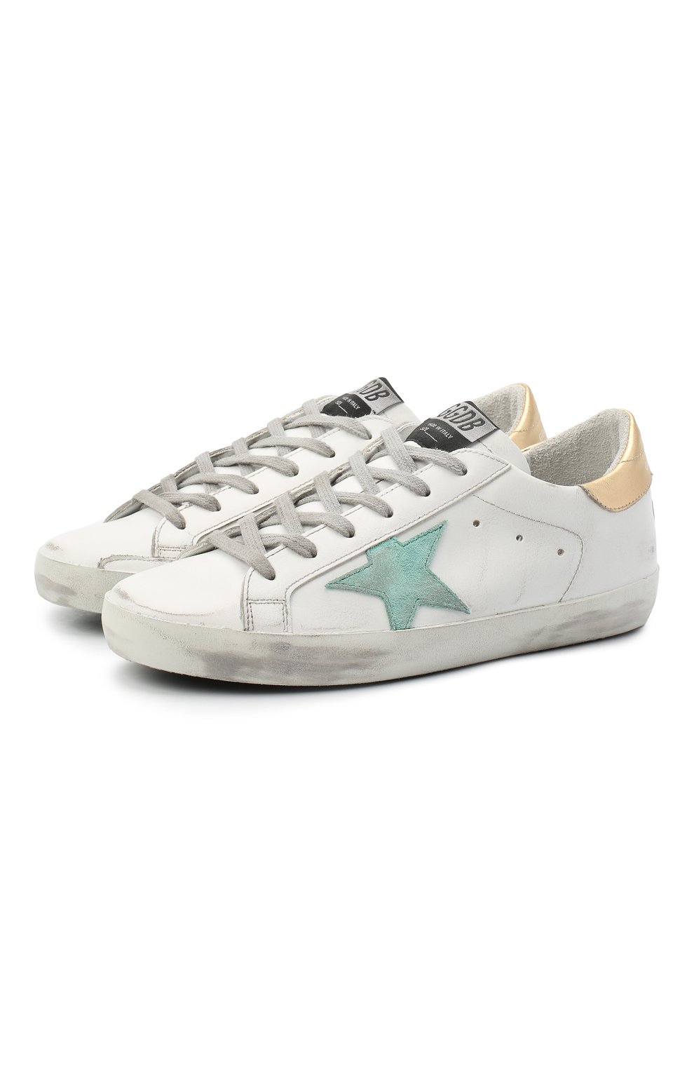 Кожаные кеды superstar GOLDEN GOOSE DELUXE BRAND, арт. GWF00101.F000212, фото 1