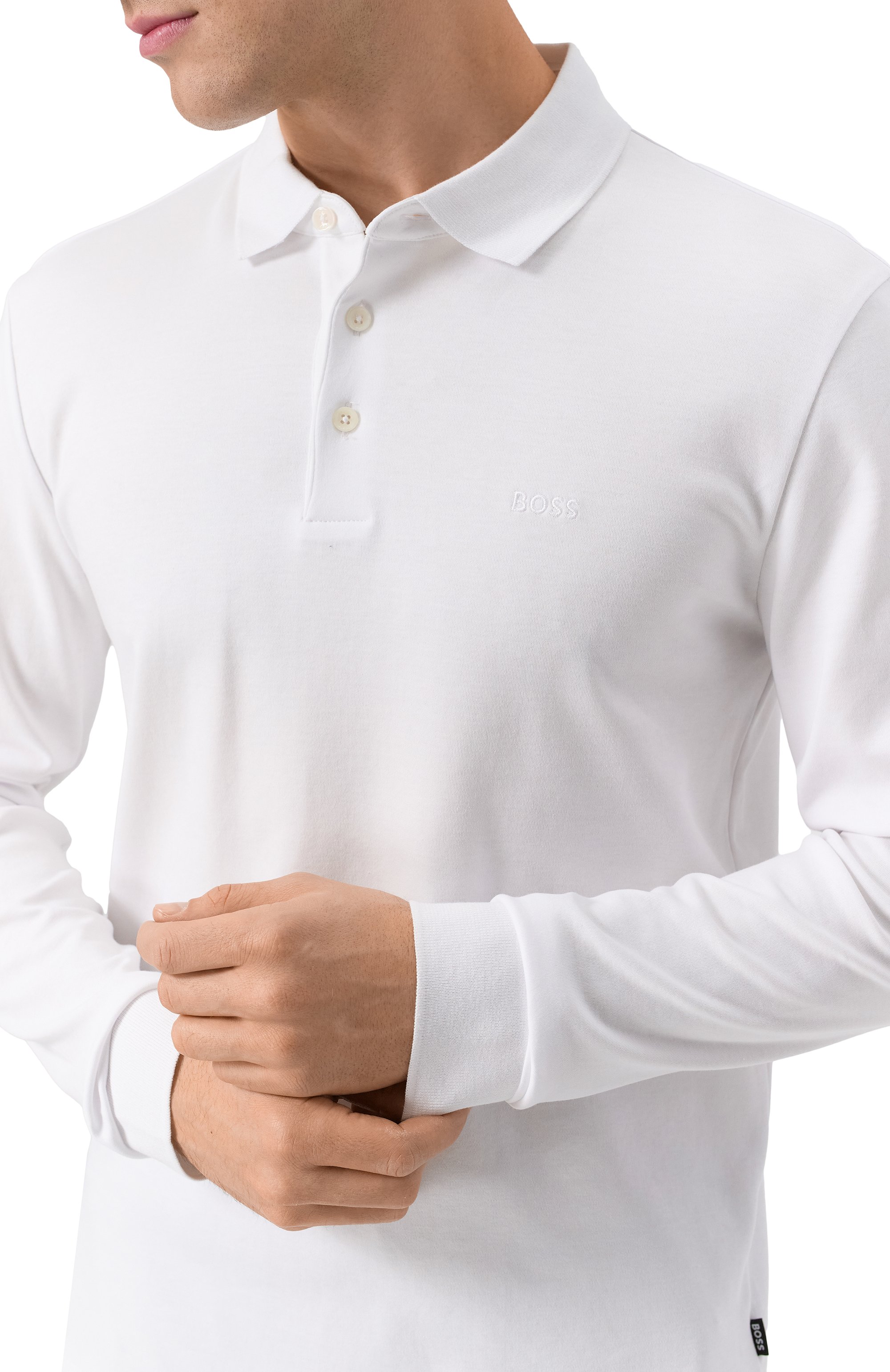 Хлопковое поло BOSS, арт. 50468392, фото 5