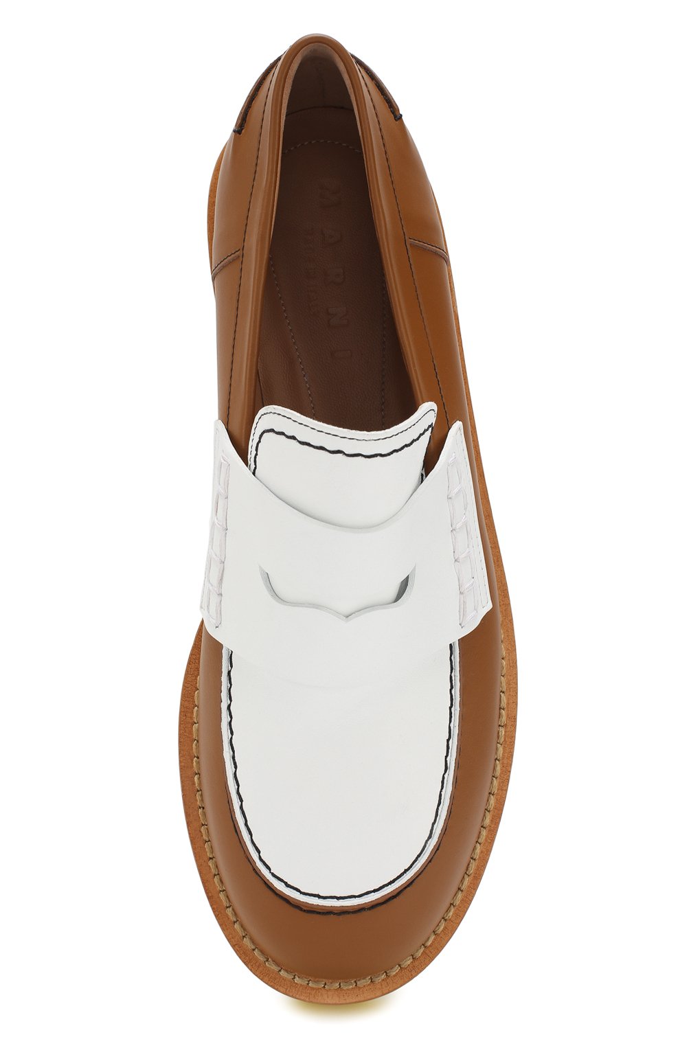 Кожаные пенни-лоферы MARNI желтого цвета по цене 63000 руб., арт. M0MS000702/LV817, фото 5 Кожаные пенни-лоферы MARNI, арт. M0MS000702/LV817, фото 5