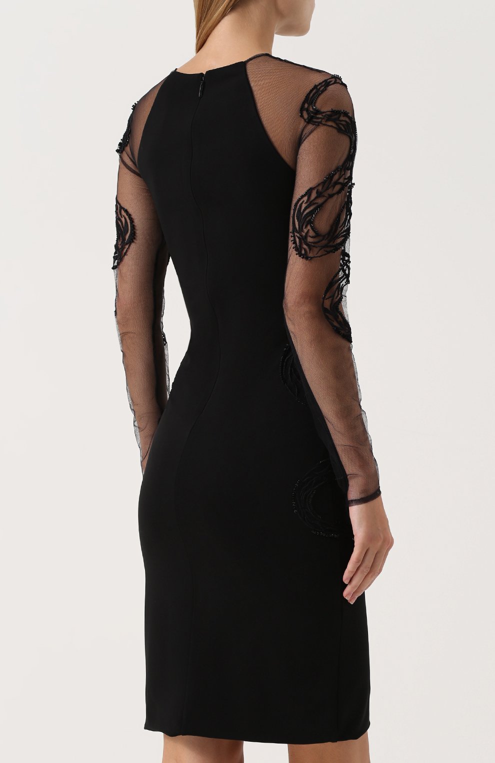 Платье-футляр с прозрачными рукавами ROBERTO CAVALLI, арт. FQR180/JJ023, фото 4