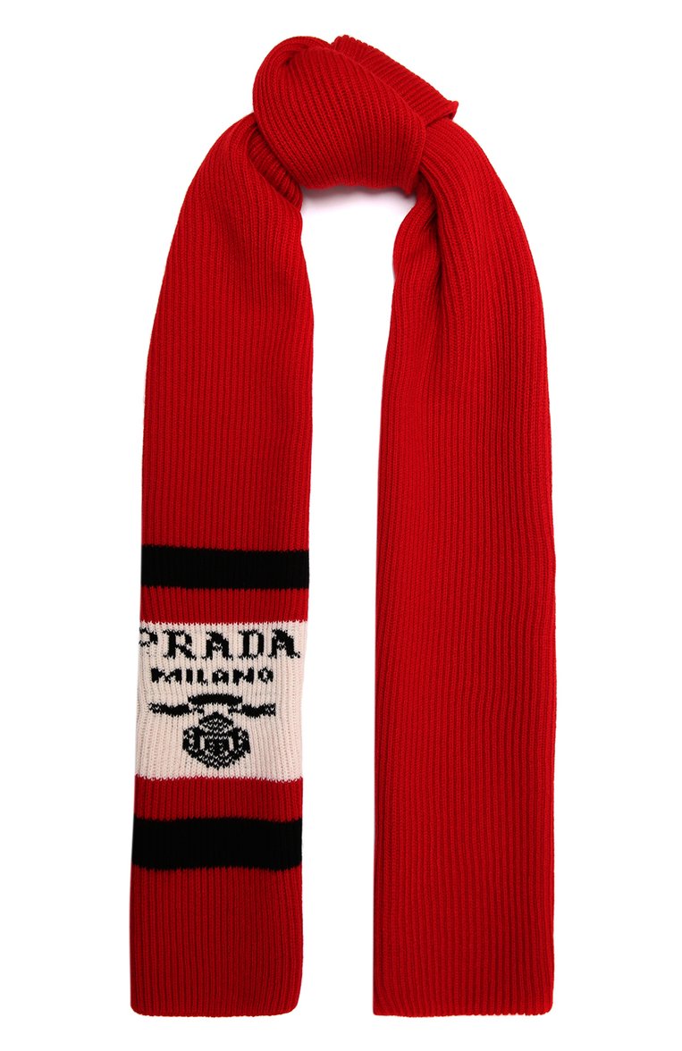 Мужской кашемировый шарф PRADA красного цвета, арт. UMS418-10QF-F0011-212 | Фото 1 (Материал: Кашемир, Шерсть, Текстиль; Кросс-КТ: кашемир; Мужское Кросс-КТ: Шарфы - шарфы; Нос: Не проставлено; Региональные ограничения белый список (Axapta Mercury): Не проставлено)