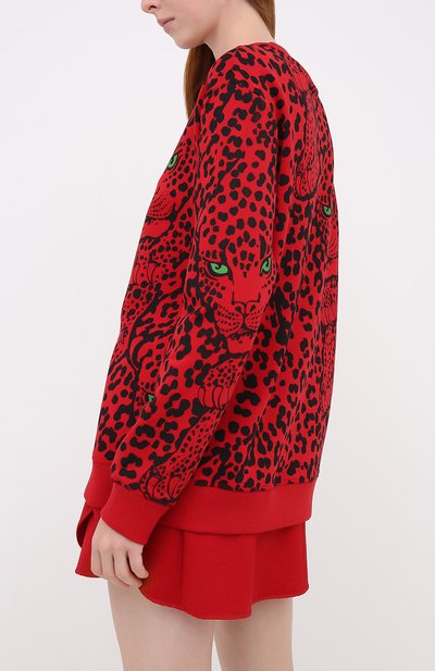 Хлопковый свитшот REDVALENTINO красного цвета по цене 32350 руб., арт. UR3MF04E/593, фото 4 Хлопковый свитшот REDVALENTINO, арт. UR3MF04E/593, фото 4