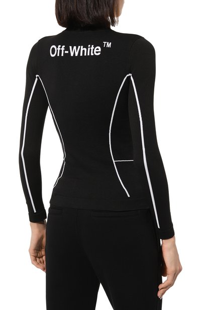 Лонгслив OFF-WHITE черного цвета по цене 20800 руб., арт. OWVB025C99KNI0011001, фото 4 Лонгслив OFF-WHITE, арт. OWVB025C99KNI0011001, фото 4