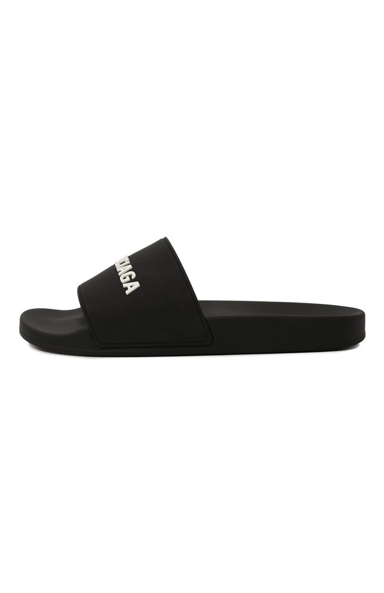 Мужские шлепанцы pool BALENCIAGA черного цвета, арт. 565826/W1S80/1006 | Фото 4 (Нос: Не проставлено; Материал внешний: Экокожа; Материал внутренний: Текстиль; Материал: Резина)