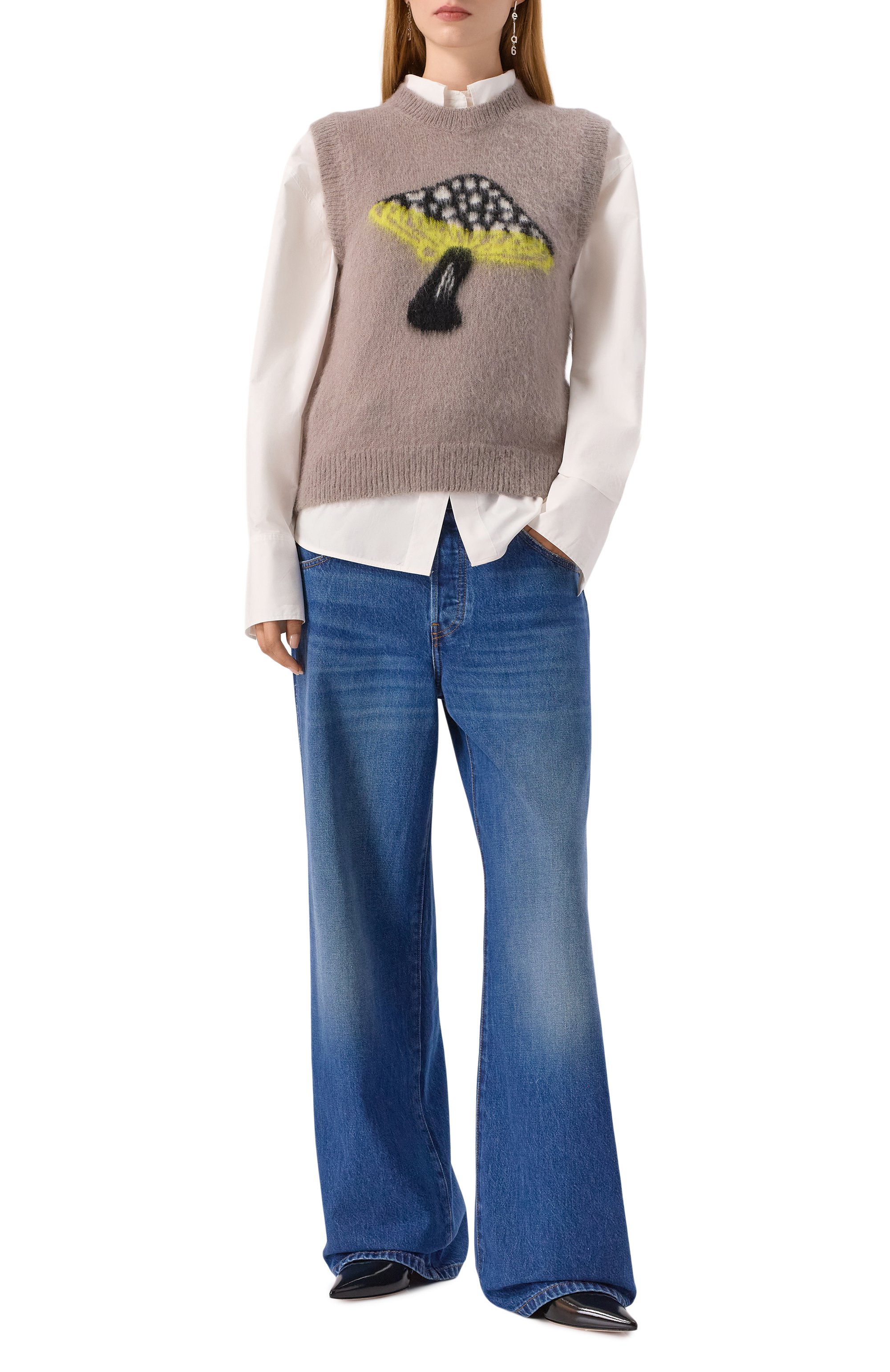 Жилет MSGM темно-бежевого цвета по цене 28100 руб., арт. 3941MDT192/257769, фото 2 Жилет MSGM, арт. 3941MDT192/257769, фото 2