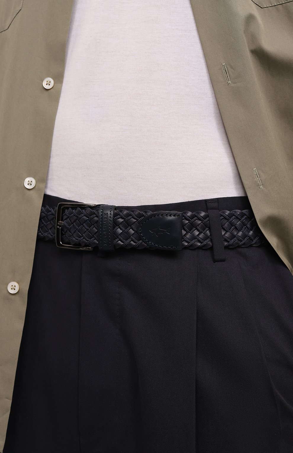 Комбинированный ремень PAUL&SHARK темно-синего цвета по цене 24900 руб., арт. 14316003, фото 2 Комбинированный ремень PAUL&SHARK, арт. 14316003, фото 2