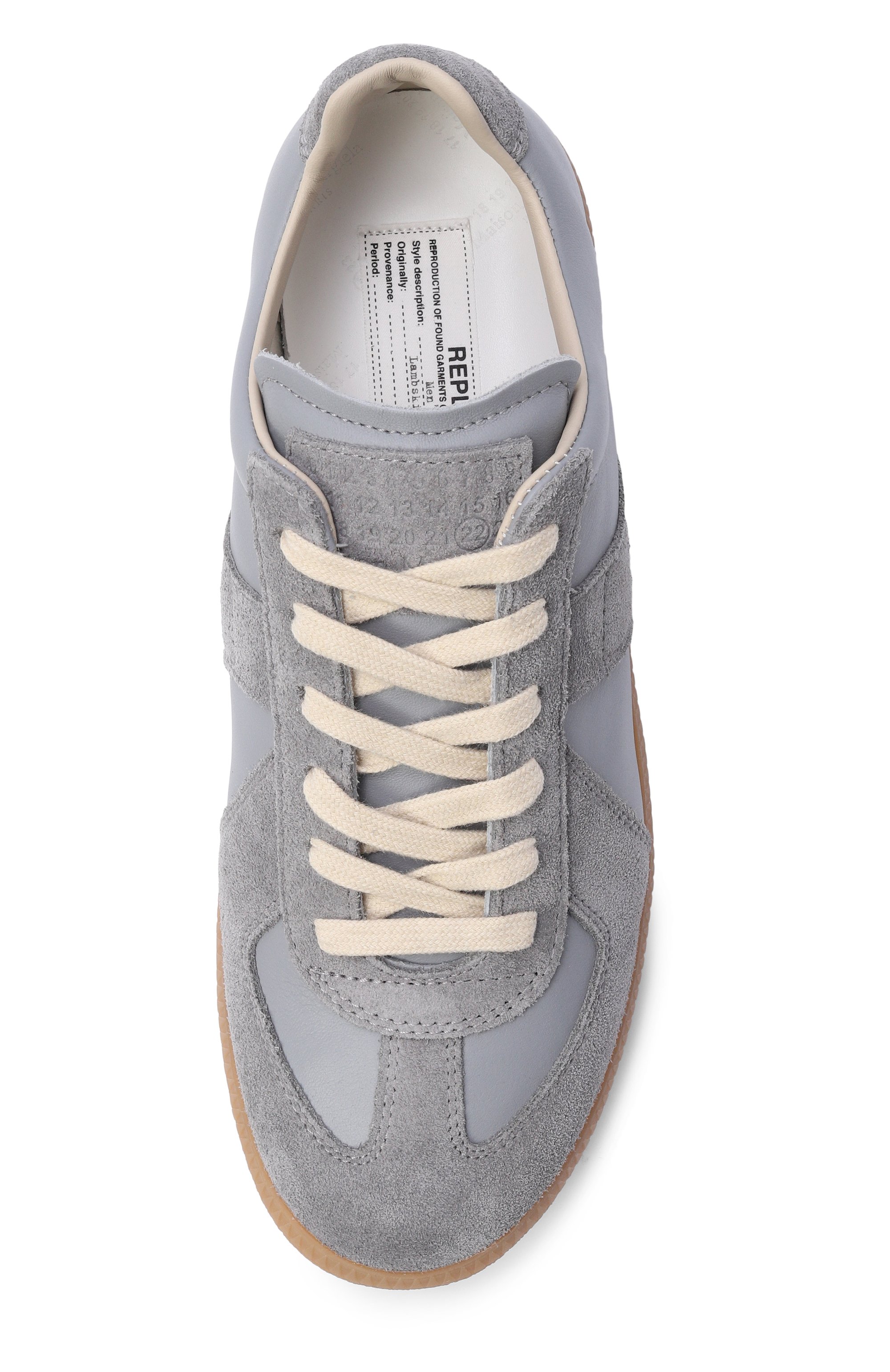 Кожаные кеды replica MAISON MARGIELA серого цвета по цене 81850 руб., арт. S58WS0109/P1895, фото 6 Кожаные кеды replica MAISON MARGIELA, арт. S58WS0109/P1895, фото 6