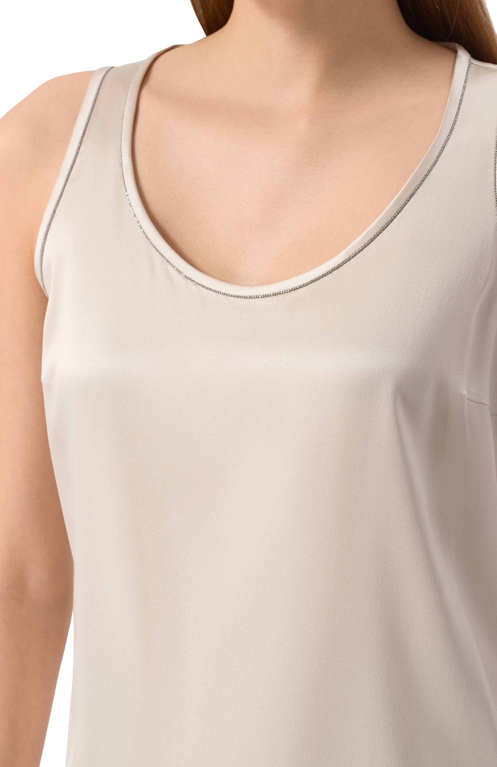 Атласный топ BRUNELLO CUCINELLI, арт. M0C59DE330, фото 5