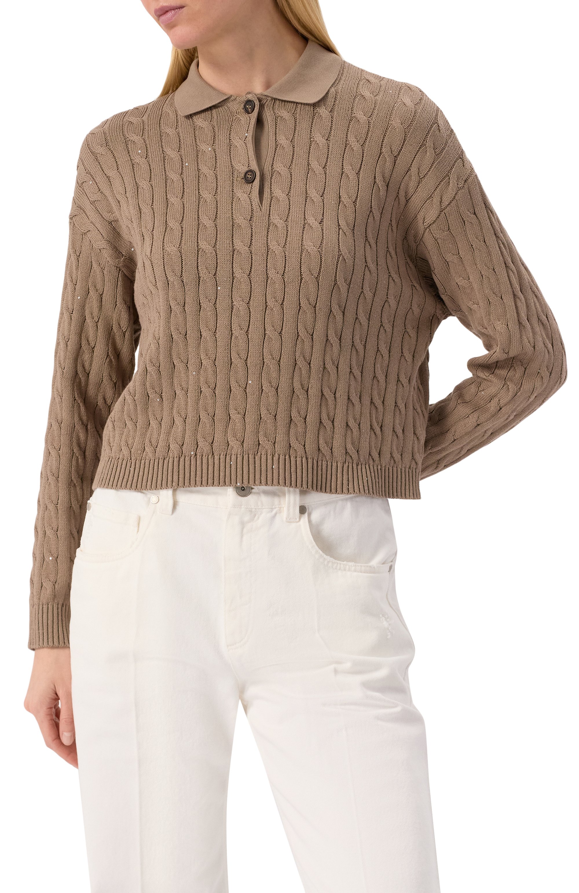 Хлопковое поло BRUNELLO CUCINELLI, арт. MDV797405, фото 3