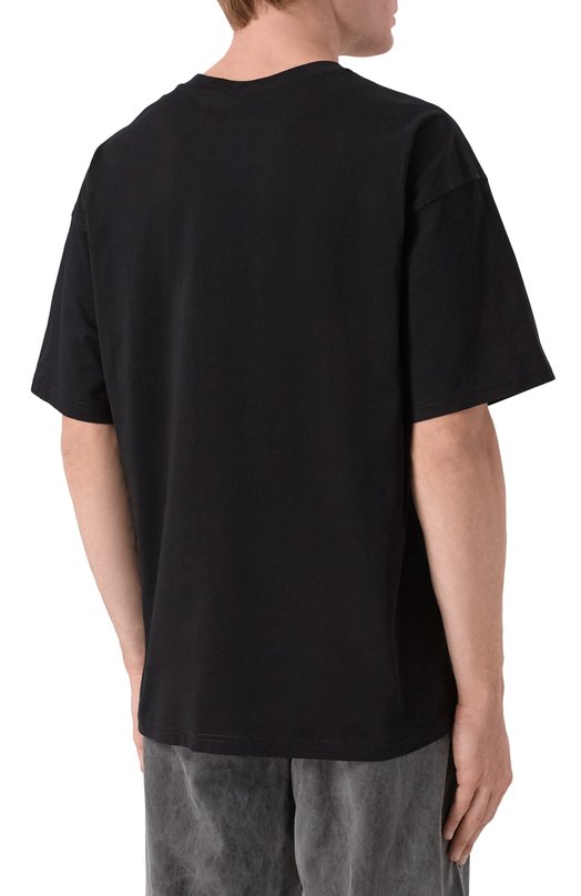 Хлопковая футболка Diesel A14943/0GRAI Чёрный  A14943/0GRAI Фото 4