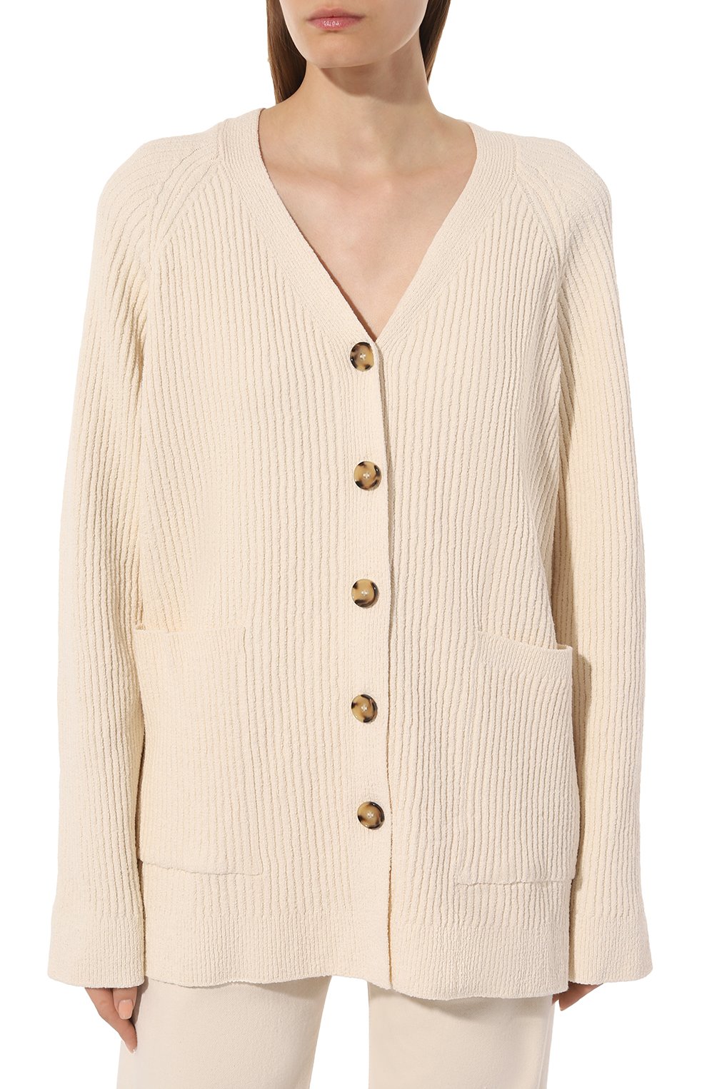 Хлопковый кардиган TOTEME, арт. 242-WRT2183-YA0042, фото 3