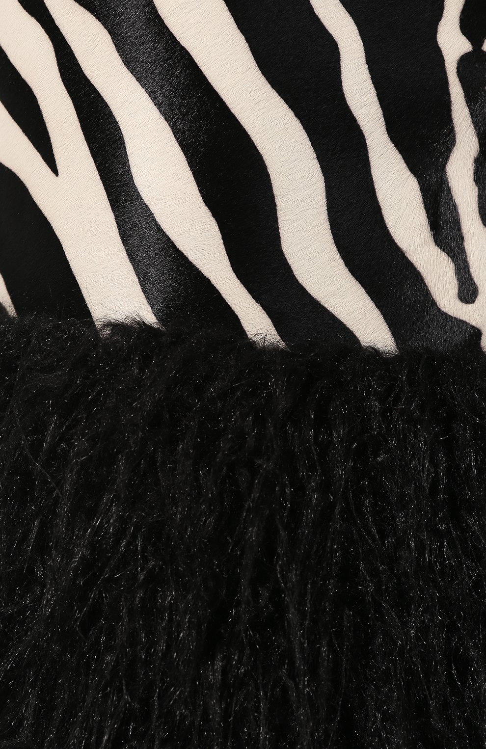 Кожаная юбка SAINT LAURENT черно-белого цвета по цене 377000 руб., арт. 584937/Y7VU2, фото 5 Кожаная юбка SAINT LAURENT, арт. 584937/Y7VU2, фото 5