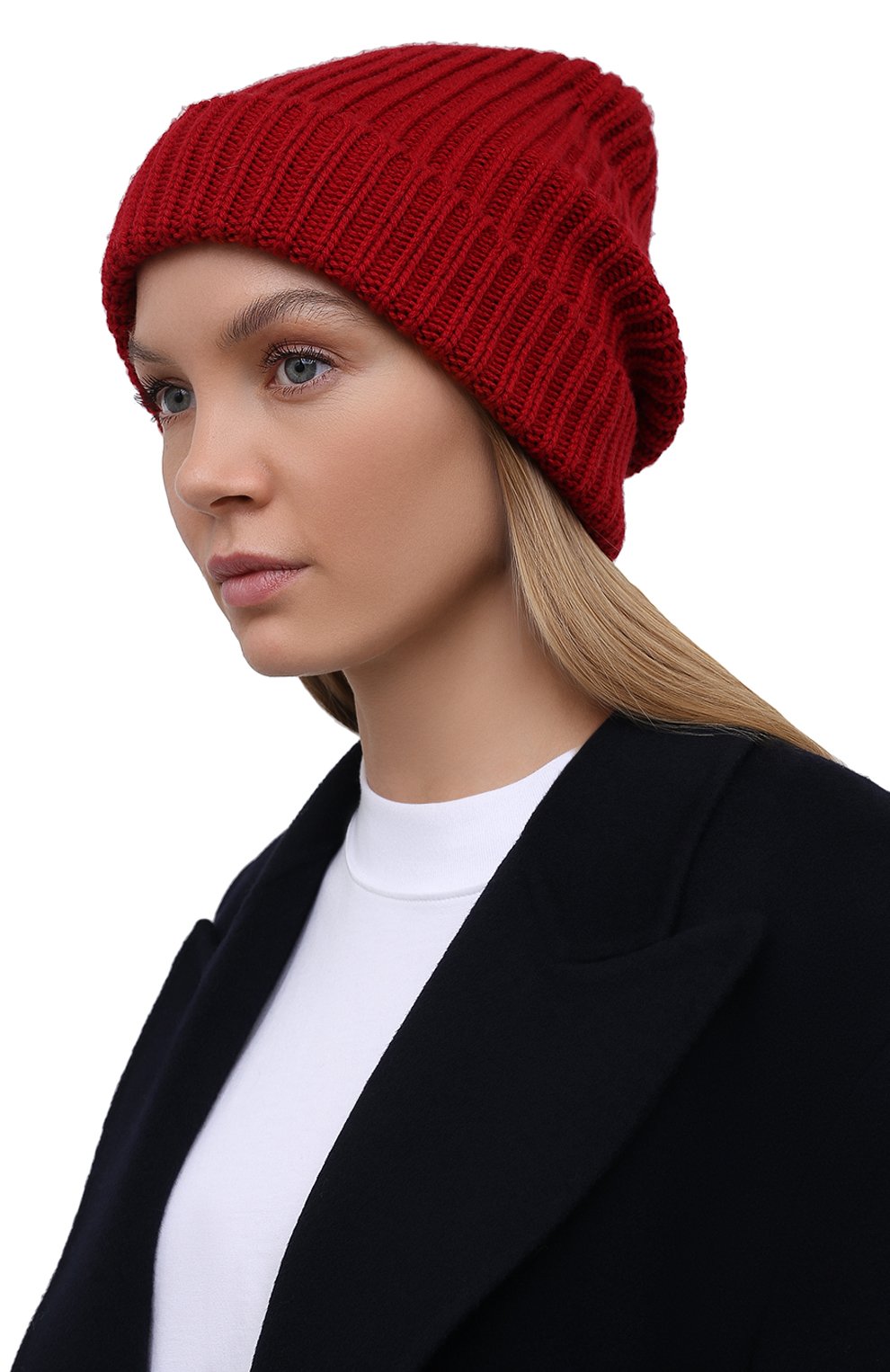 Шапка из шерсти и кашемира TEGIN красного цвета по цене 11850 руб., арт. CW5246, фото 2 Шапка из шерсти и кашемира TEGIN, арт. CW5246, фото 2