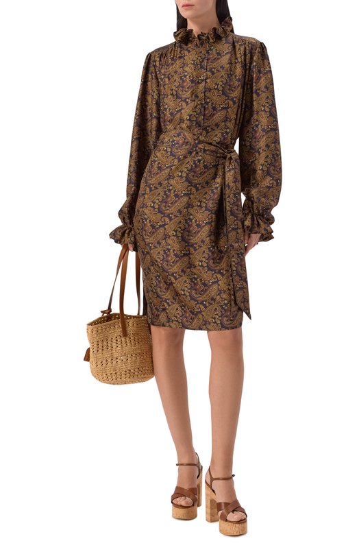 Кожаные босоножки Bianca Saint Laurent 818934/DWE00 Коричневый  818934/DWE00 Фото 3