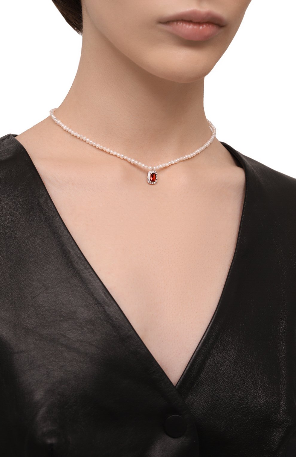 Чокер из жемчуга с гранатом SECRETS JEWELRY, арт. ЧЖГС00178, фото 2