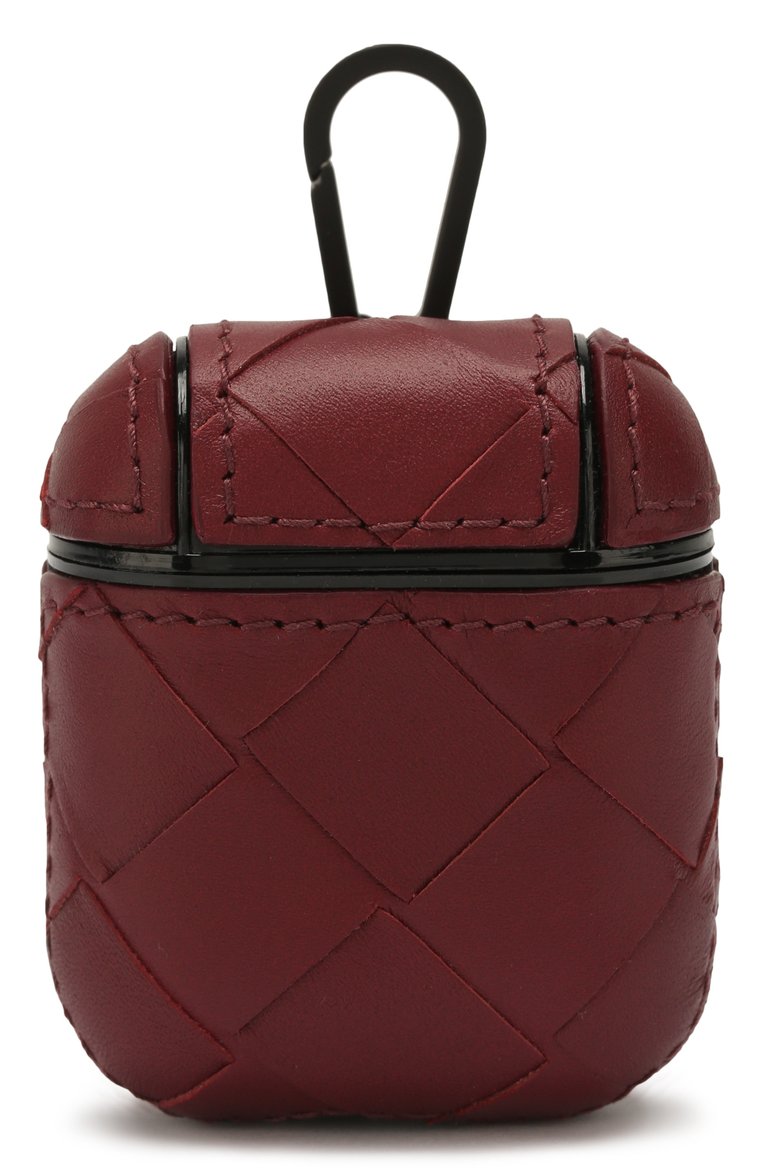 Кожаный чехол для airpods BOTTEGA VENETA бордового цвета, арт. 610263/VCPQ0 | Фото 1 (Женское Кросс-КТ: Кожа AirPods; Региональные ограничения белый список (Axapta Mercury): RU, Не проставлено; Нос: Не проставлено)