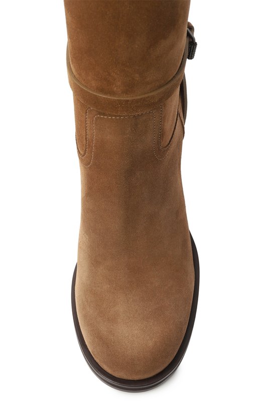 Замшевые сапоги Brunello Cucinelli MZSFC3111 Коричневый  MZSFC3111 Фото 6